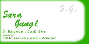 sara gungl business card